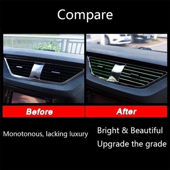 10 Stücke Universal U Klimaanlage Form Auto Trim Outlet Strip Grille Dekoration