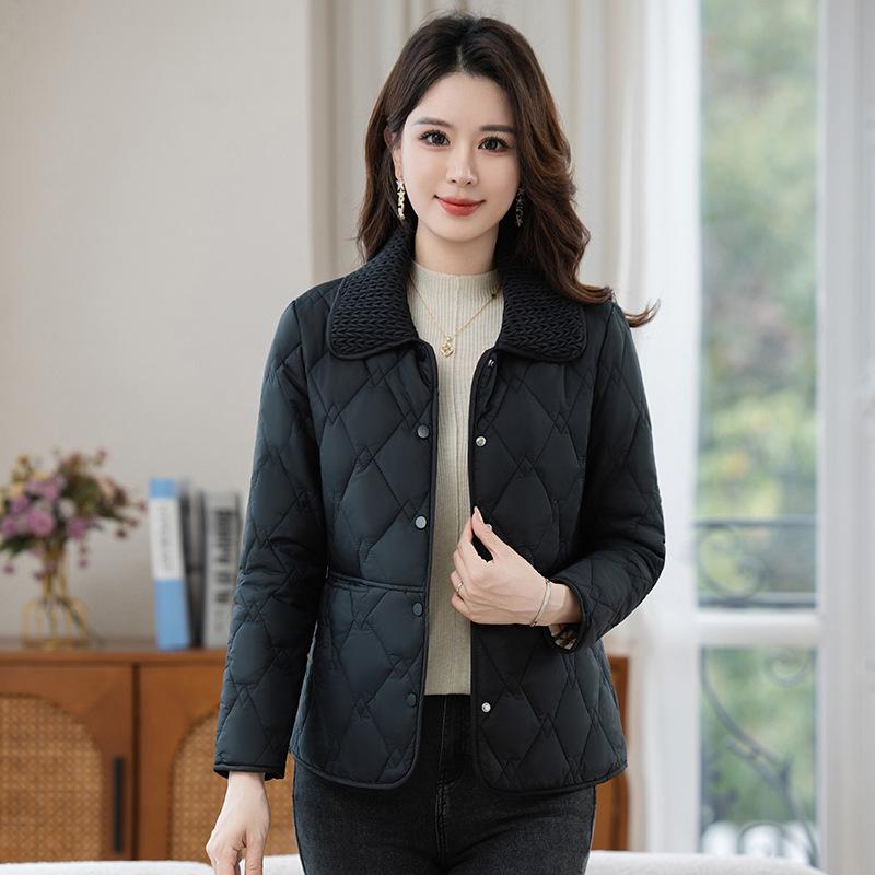 

Пальто с хлопковой подкладкой, Пальто с пуховой подкладкой, Женский осенне-зимний новый стиль, Для мамы, Легкое, Маленькая куртка с хлопковой подкладкой, Короткий стиль 5XL