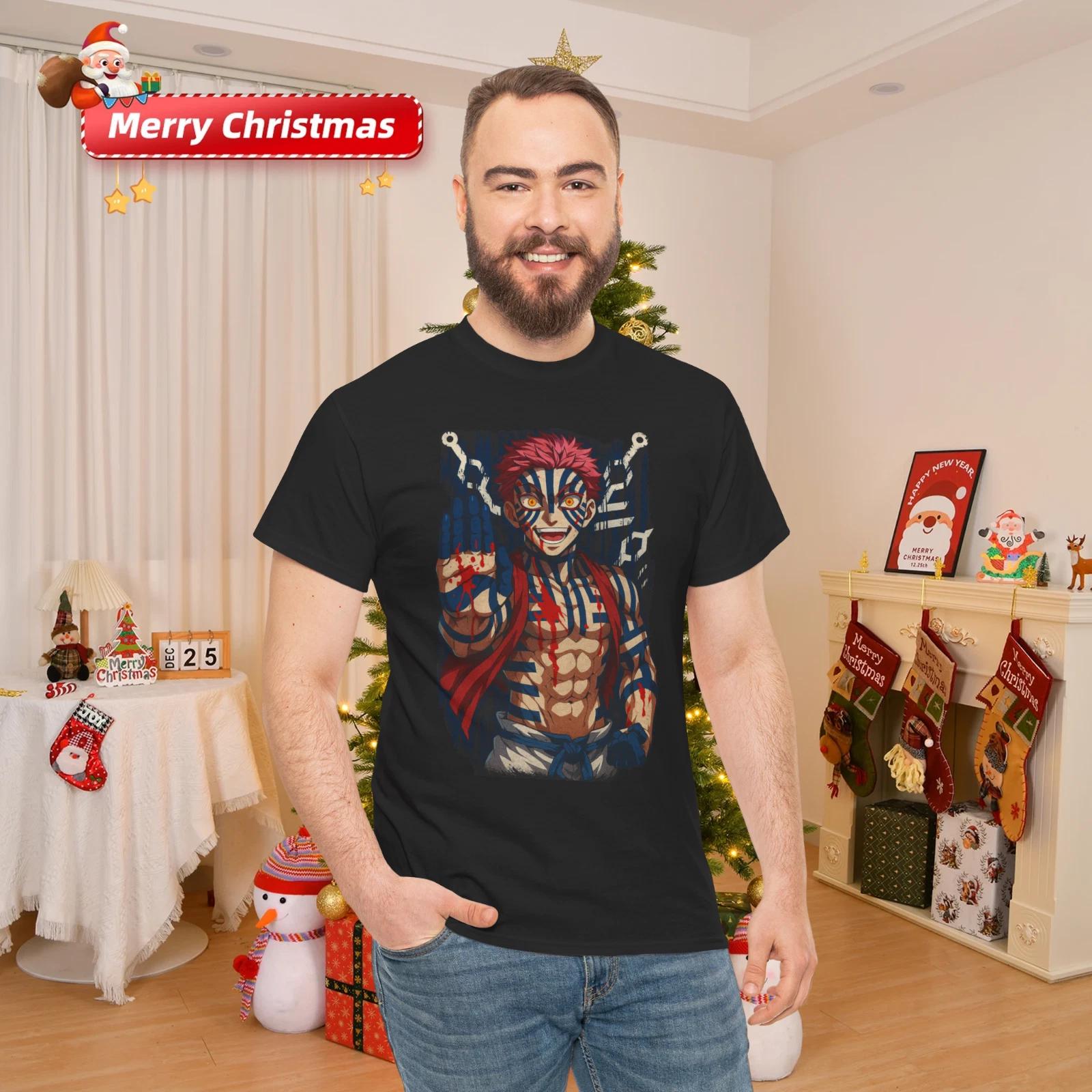 Fierce Demon Warrior Graphic T-Shirt Battle-Ready Anime Design XL