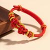Handmade Red Rope Adjustable Saddle Knot Bracelet for Men and Women - Good Luck Gift