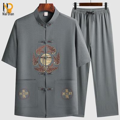 Completo estivo da uomo in stile cinese Tai Chi Tang