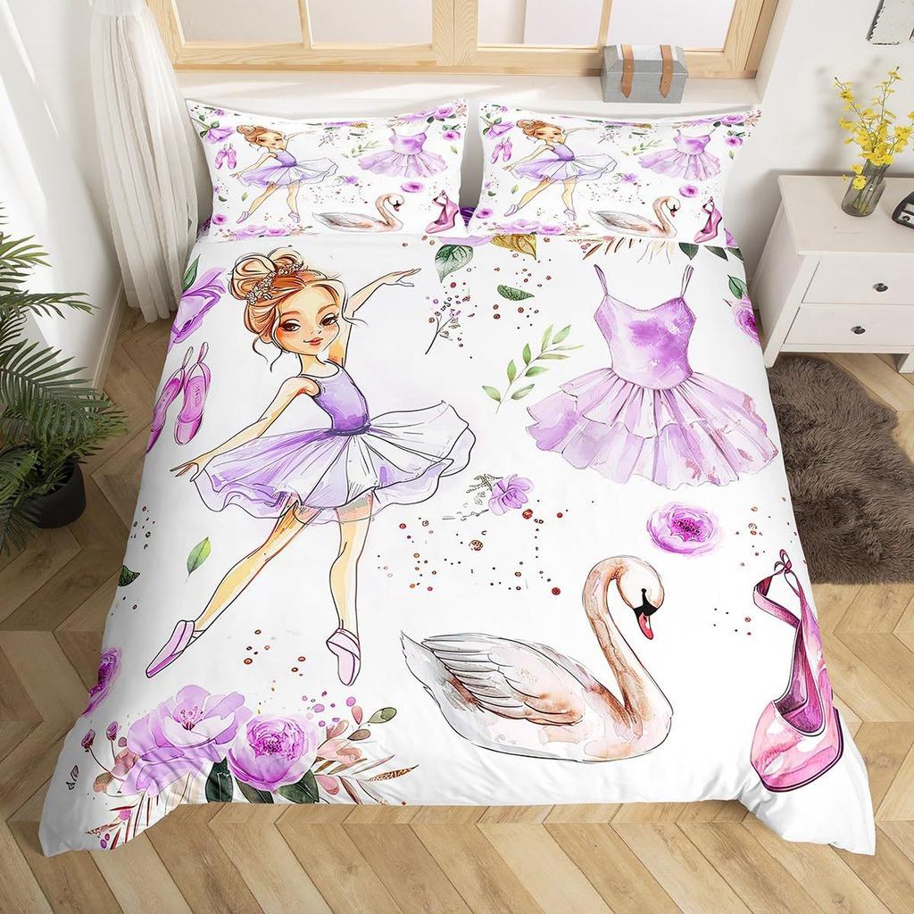 Swan Down Quilt Cover Cherry Blossom Quilt Cover Bedding Set Sweet Girl Romantic Three-Piece Set