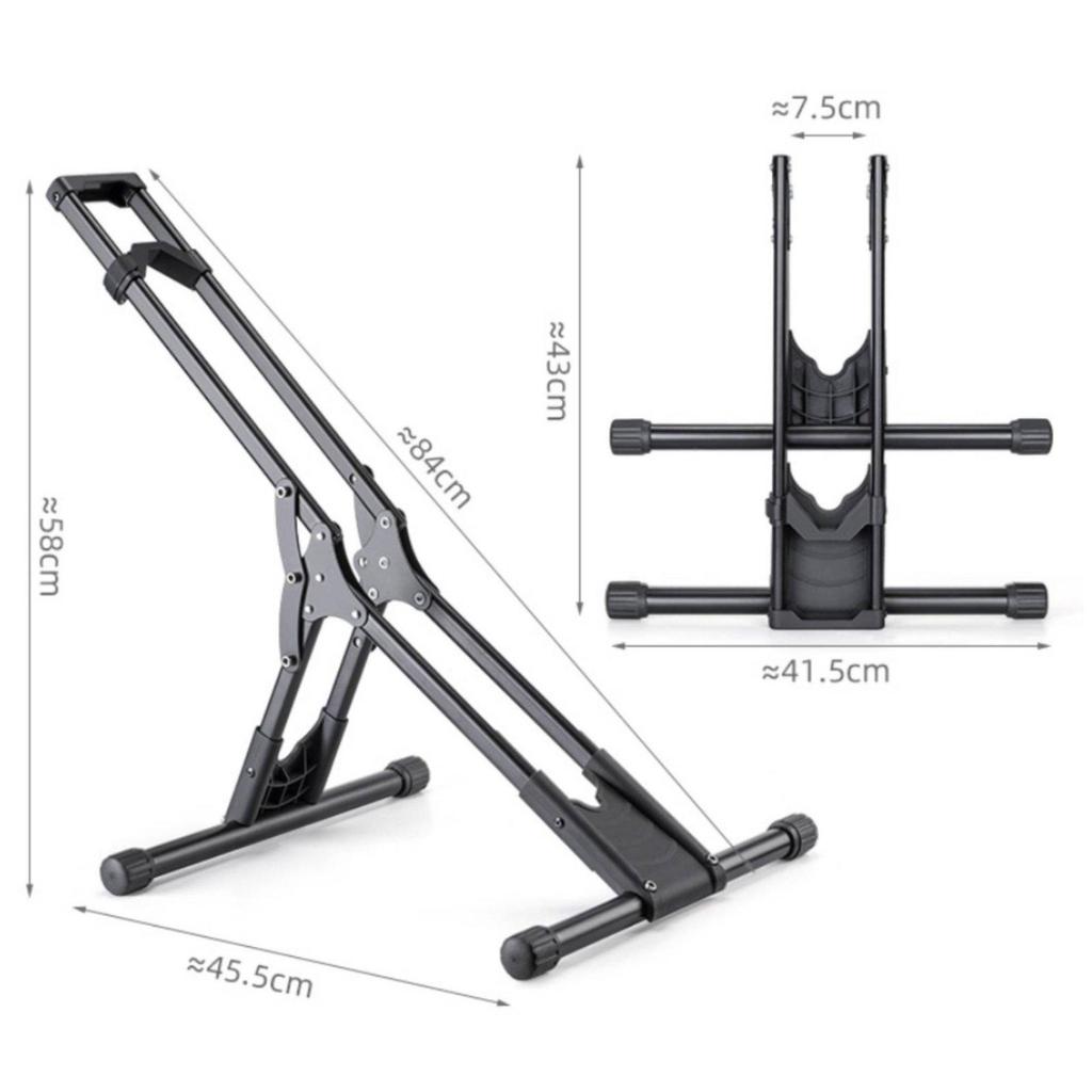 Double Rod Bike Stand Stable Support Portable Cycle Effortless to Set up