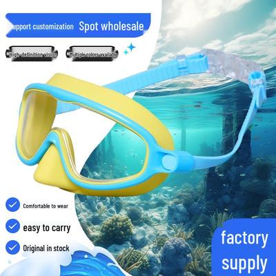 Diving and Swimming Goggles for Kids & Adults - Waterproof Anti-Fog Silicone, HD Vision, Comfortable Large Frame with Nose Guard