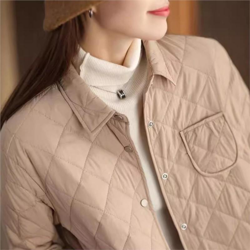 Johnature Cappotto monopetto a maniche lunghe con colletto rovesciato, tinta unita, da donna, autunno, autunno