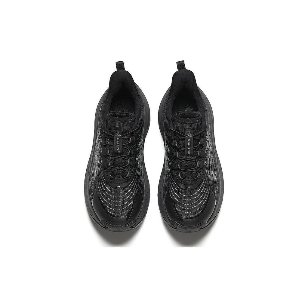 New Anta Anti Slip And Wear Resistant Support Low Top Running Shoes Women's Black Gray 122345586-1