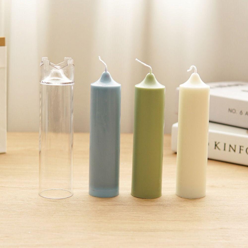 Party Plastic Clay Tools Handmade Cake Decoration Church Soap Molds Cylindrical Candle Mould