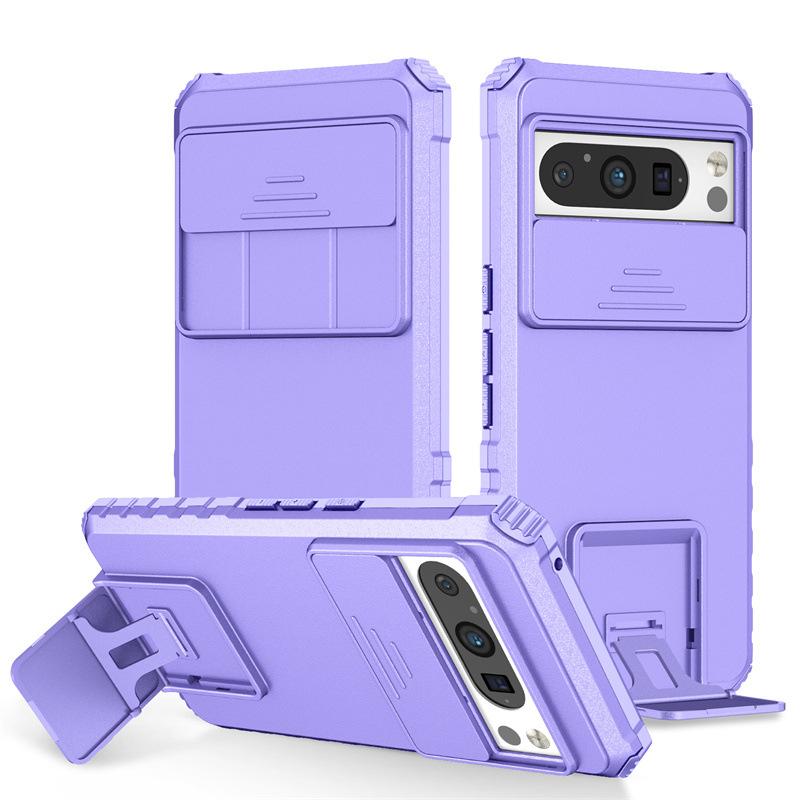 Suitable for Google Pixel8Pro Creative Bracket Window Push Mobile Phone Case, Google 9 Three-dimensional Bracket, Anti-drop Protective Case.