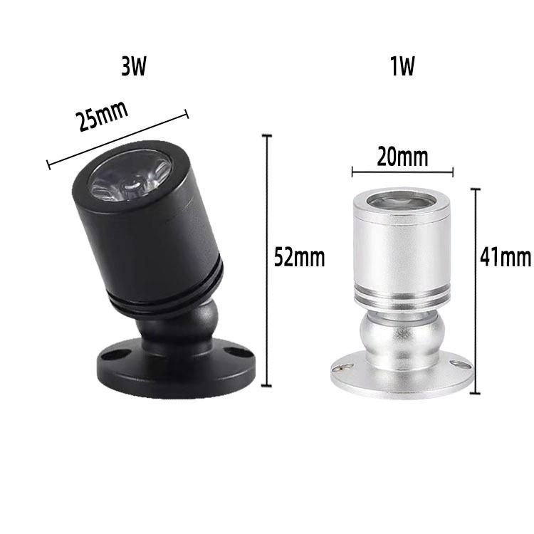 Lumină LED Mini pentru Expunere Figurine - 1W3W Spot Montat la Suprafață pentru Bijuterii & Ceasuri