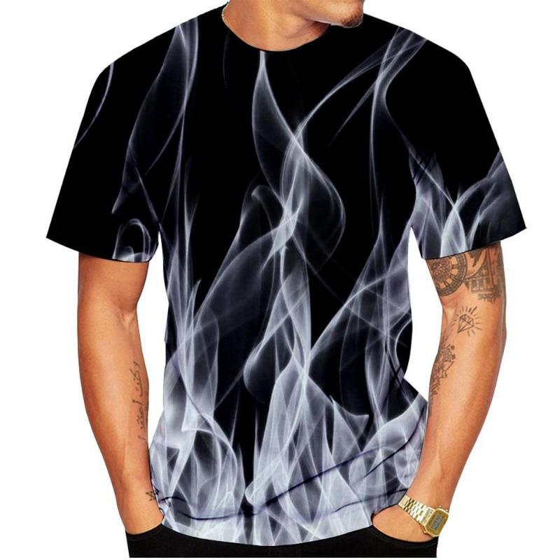 Summer Cool Fire Flame 3D Print T-Shirts Men Women Hip Hop Short Sleeve T Shirt Streetwear Oversized Harajuku Y2k Tees Top