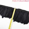 1Meters White Black Pheasant Feathers for Clothes Ribbon on Tape Rooster Goose Turkey Marabou Ostrich Fringe Trim Sewing Decor