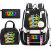 Large Capacity Schoolbag with Shoulder Strap; Student Three-piece Pencil Case Set