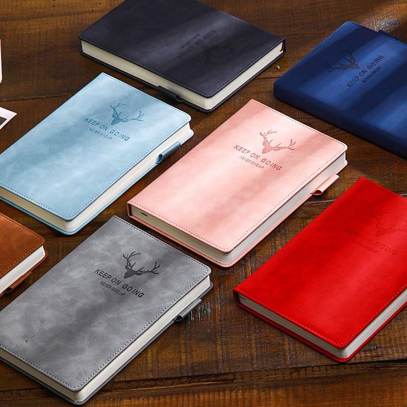 Deer Head Buckle A5 Notebook - Business Thick Notepad for Meeting Minutes