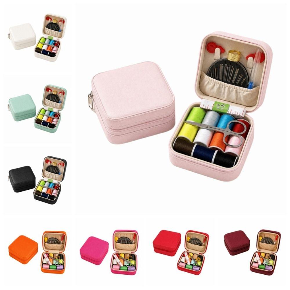 Portable Sewing Storage Box DIY Projects Daily Sewing Hand Sewing Tool Kit Heavy Duty Square Sewing Supplies Organizer