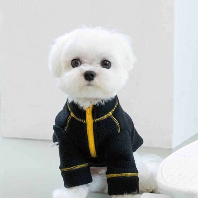 Foreverybari Retro Polar z Półzipem (czarny)