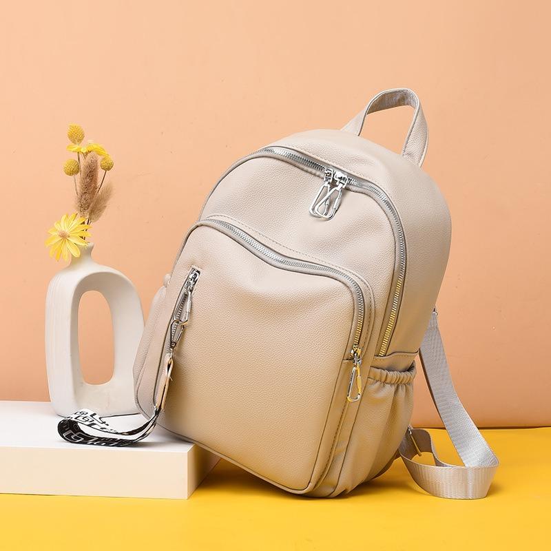 Ryggsekk Reiseveske for kvinner Mote Multifunksjonell ryggsekk i mykt skinn Trend Casual Bag