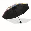 Legend Zelda Automatic Windproof Folding Umbrella, Compact Travel Umbrella for All Occasions, Cartoon Portable Compact Umbrella A0823069