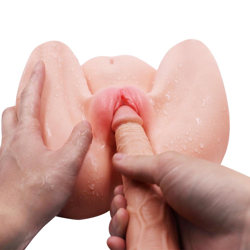 RUNYU Soft TPR mužská masturbátor anální vaginální masturbace pro dospělé 3D silikonová realistická vaginální sexuální panenka pro muže