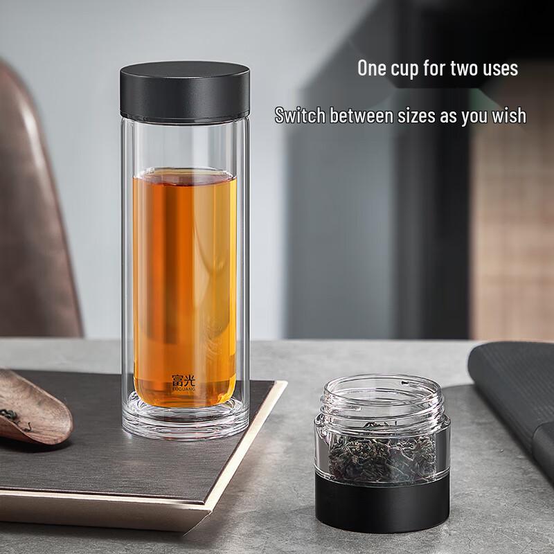 Fuguang Double Wall Borosilicate Glass Tea Infuser Bottle