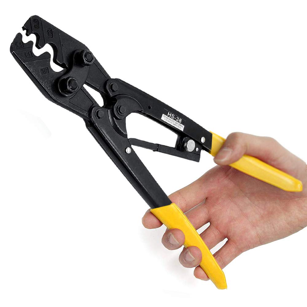 Odowalker Crimping Crimping Crimping Tool for Bare Crimp Compatible with Bare Crimp Pliers, Electrician's Pliers, Terminals, Sleeves, HS-38/5.5-38mm²