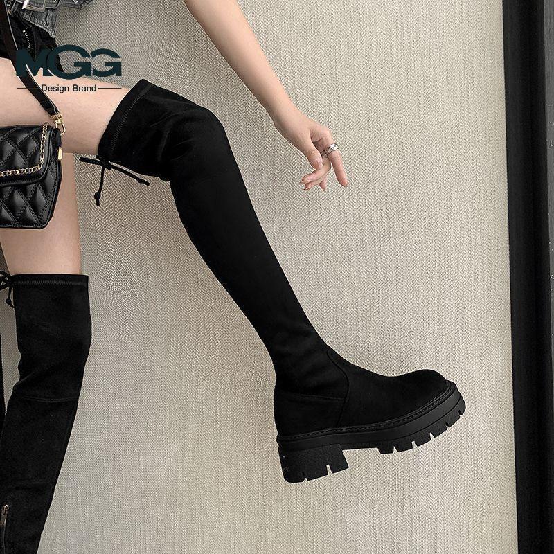 Women's European & American Style Thick-Soled Slimming Over-the-Knee Long Boots