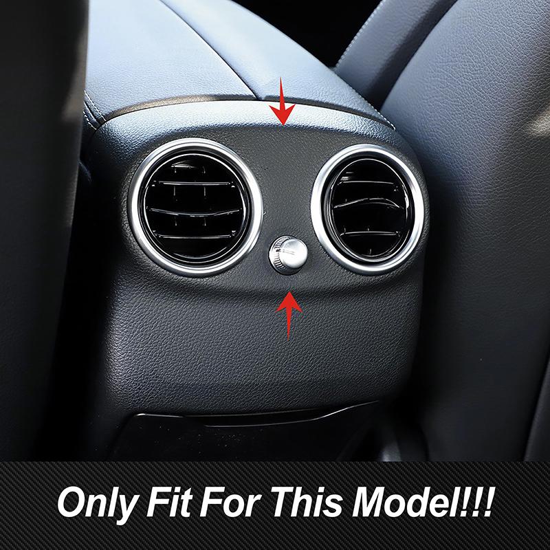Aluminium Alloy Car Rear Air Condition Outlet Frame Decoration Sticker For Mercedes Benz C E GLC Class W205 W213 X253 2015-2018