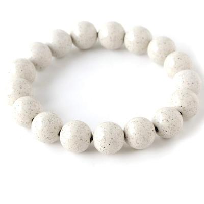 Hokutolite Bracelet 12mm Made In Taiwan Negative Ion Measured Radium Inner Diameter Approx. 16.5cm