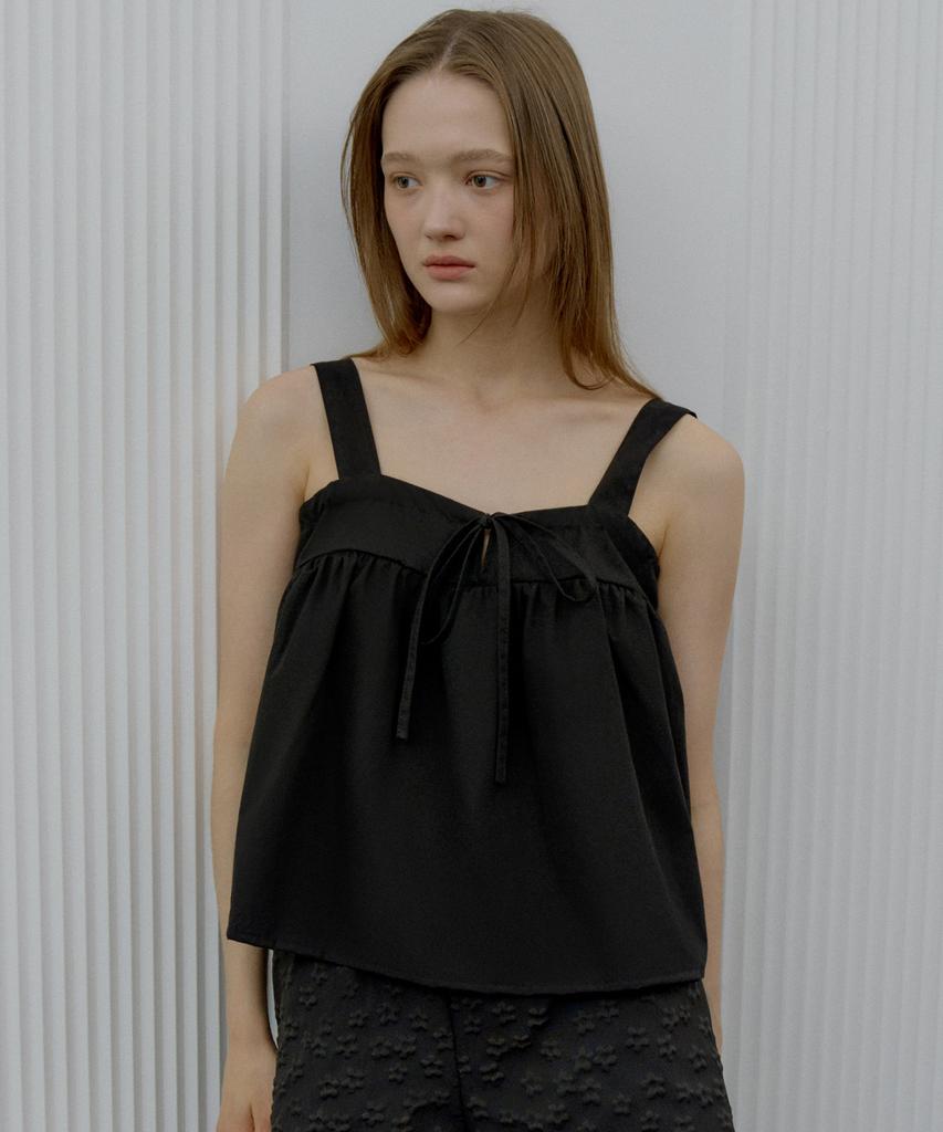 GNGB Cotton Ribbon Sleeveless_Black
