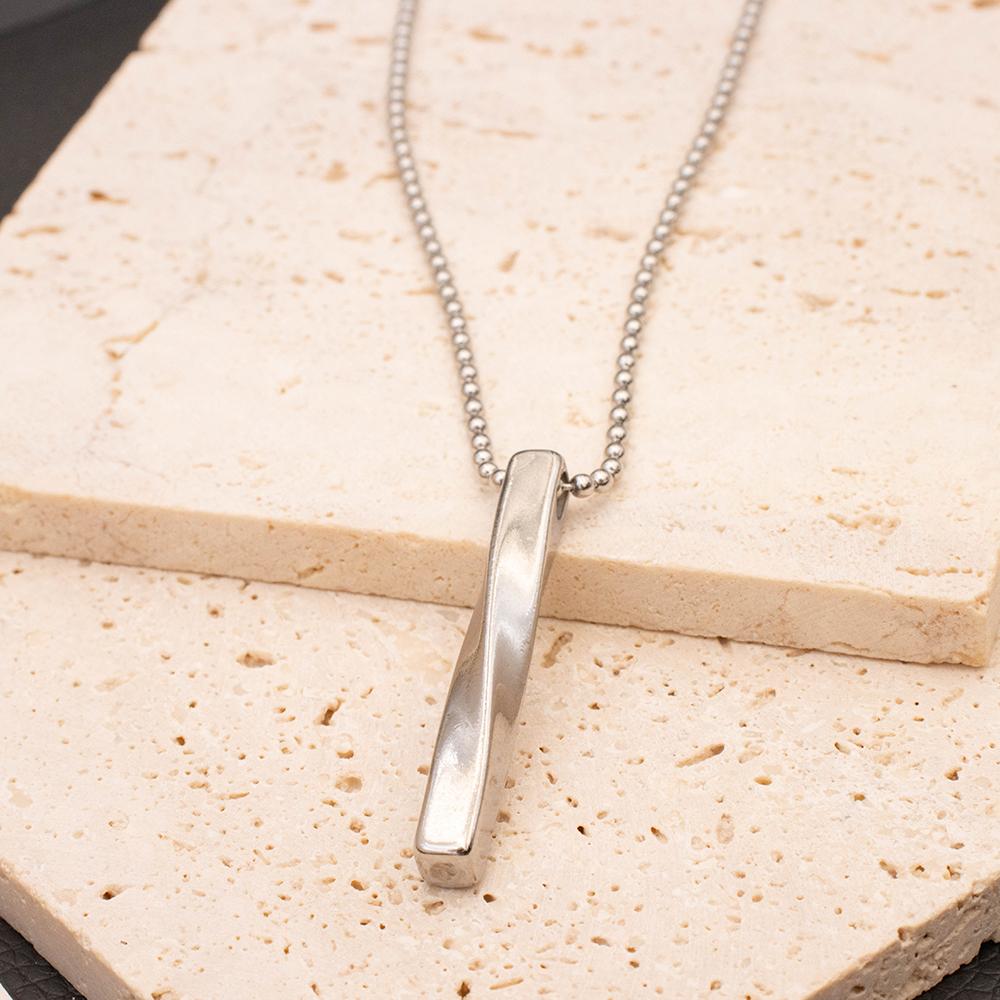 Gold Color Pendant Necklaces Stainless Steel Bead Chain Necklace Women and Men Minimalism Style Jewelry Accessories