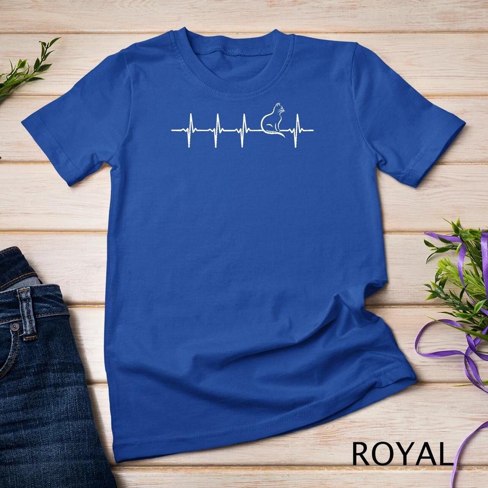 Cat heartbeat t-shirt for cat lovers Unisex T-shirt 9 S