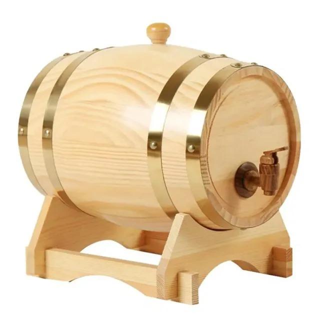 3L Whiskey Barrel Wood Barrel Vintage Oak Beer Brewing Tools Tap Dispenser for Rum Pot Whisky Wine Bar Tools