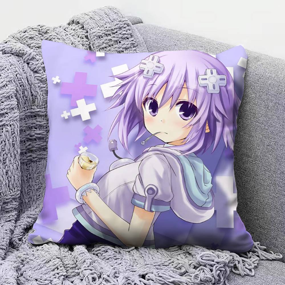 Hyperdimension Neptune Game Anime Girl Pillow Covers Home Sofa Cushion Covers and Aecorative Custom