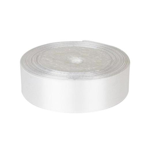 Široká 1 palcová široká barevná saténová stuha šití 25 yardů Svatba Narozeninová párty dekorace