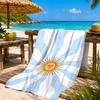 Asciugamano da Spiaggia con Design della Bandiera Argentina, Asciugatura Rapida, Facile da Curare, Adatto Sia per il Fitness che per le Vacanze al Mare, Essenziale per lo Sport