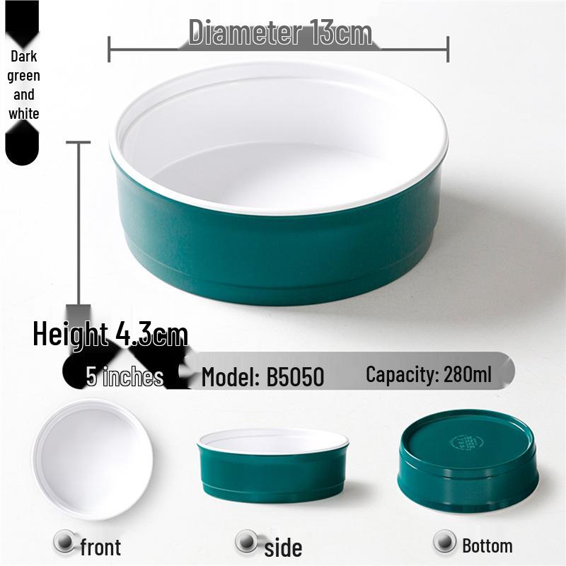 Zweifarbige Melamin-Tischware: Kleines Schalen- und Schalenset für Buffet und Grill-Dipsaucen.