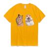 Funny Peace Sign and Screaming Hamster T-Shirt Lovers Gift Rodent Cavy Boys Girls Tee Shirts Summer Cotton Short Sleeve TShirt