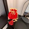 Pendant Crochet Woolen Bag Kintted Lucky Crossbody Bag Cute New Year Shoulder Bag  Streetwear