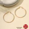 Starlight Texture Ear Cuffs, Light Luxury Niche High-End Sense INS Style Large Hoop Earrings.