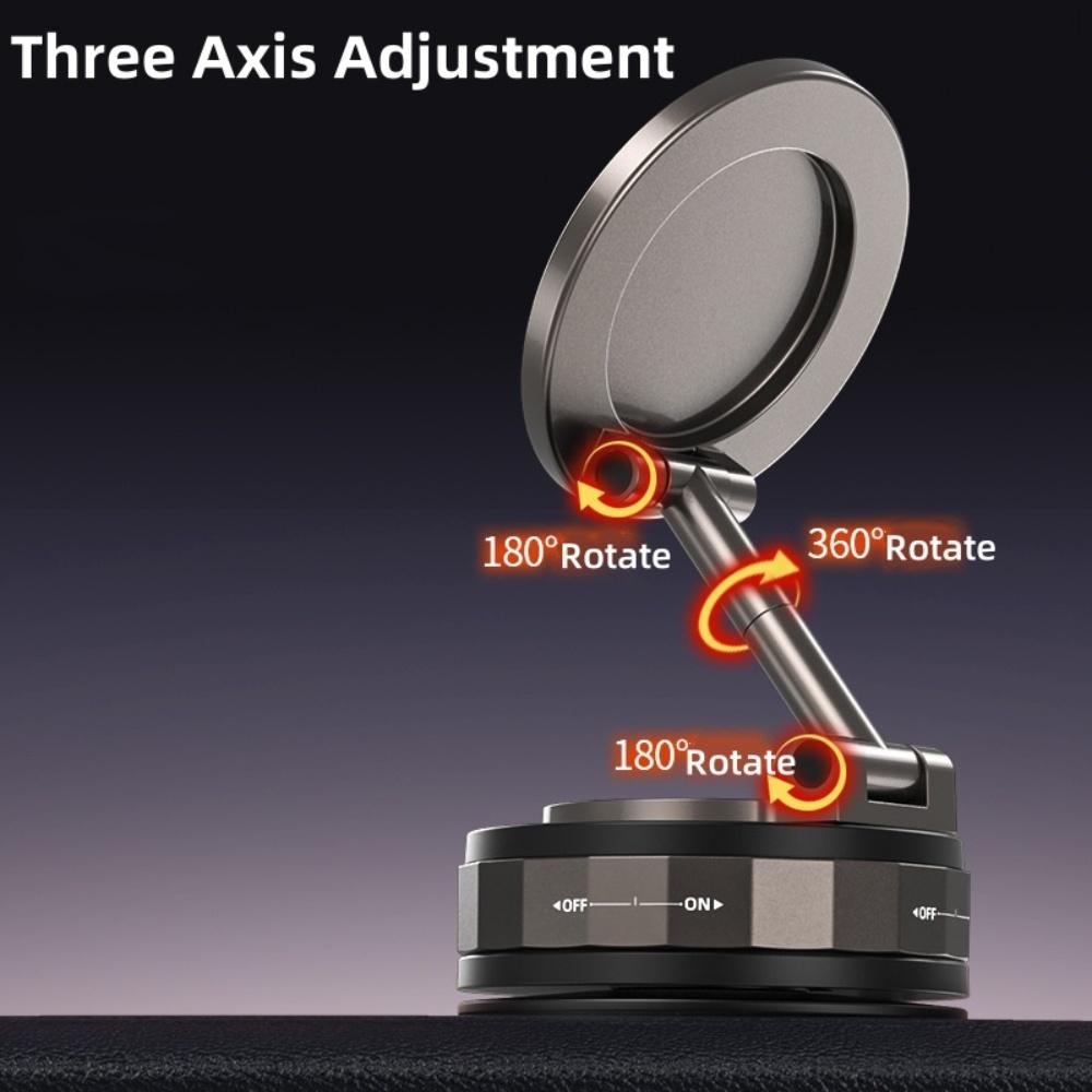 New 360 Degree Rotating Magnetic Mobile Phone Holder Stand Vacuum Suction Cup Strong Magnetic Adsorption Car Phone Stand Mount