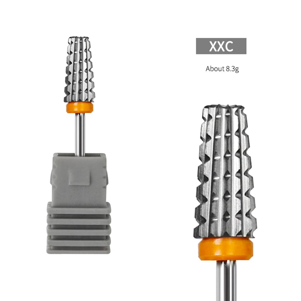 5 In 1 Tungsten Nail Drill Bits Carbide Milling Cutter Nail Sander Tips for Electric Nail File Cuticles Clean Tools