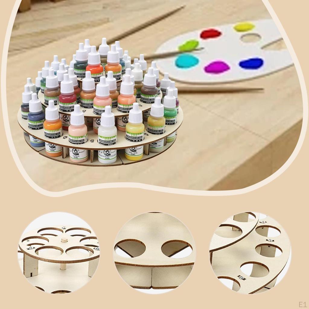 Craft Paint Holder for Acrylic Paints Space Saving 48 Slots Organizer Storage Stand
