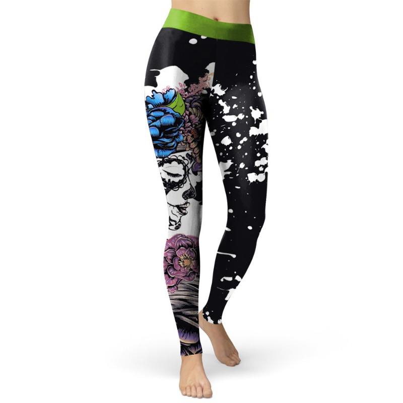 New Digital Printed Pants Women's Halloween Pumpkin Zombie Series Bodybuilding Pants Pulling Pants