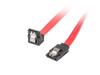 Kabel SATA Lanberg SATA-III DATA 0,5m Metalowe Zatrzaski Kątowy
