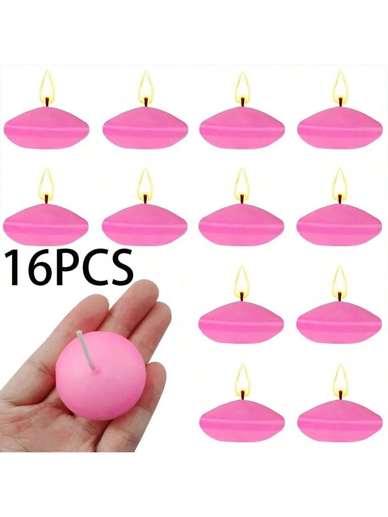 6/10/16Pcs Unscented Discs Floating Valentine's Day Candles Party Wedding Bathtub Decor Romantic Confession Candlelight Decor