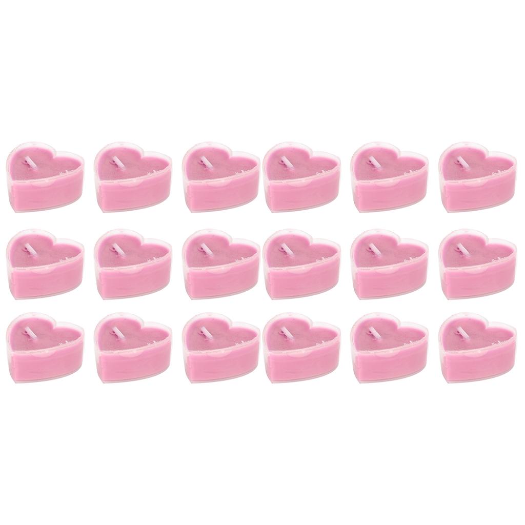 18Pcs Heart Shaped Candle Romantic Dinner Candlelight Decorations Ornaments