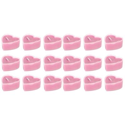 18Pcs Herzförmige Kerze Mini Romantische Abendessen Candlelight Dekorationen OrnamentsPink