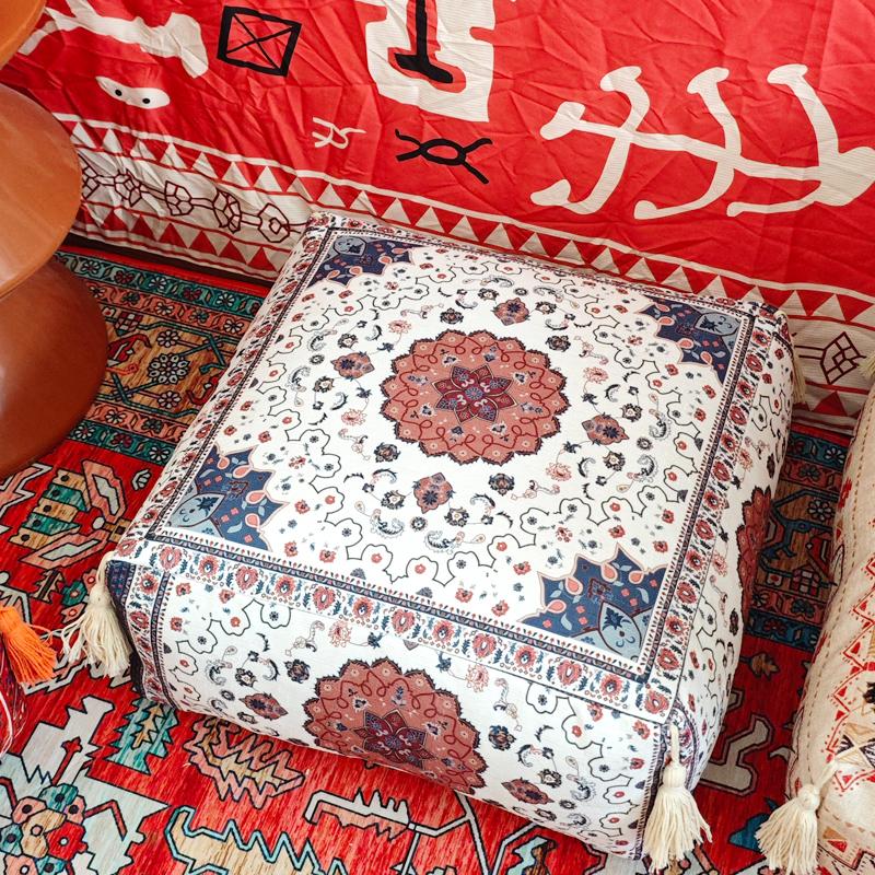 

45x45x20cm Round Moroccan Elastic Cotton Soft Cushion Floor Sofa Seat Cushion Tatami Pads Home Decor Office Chair washable 40x40x20cm
