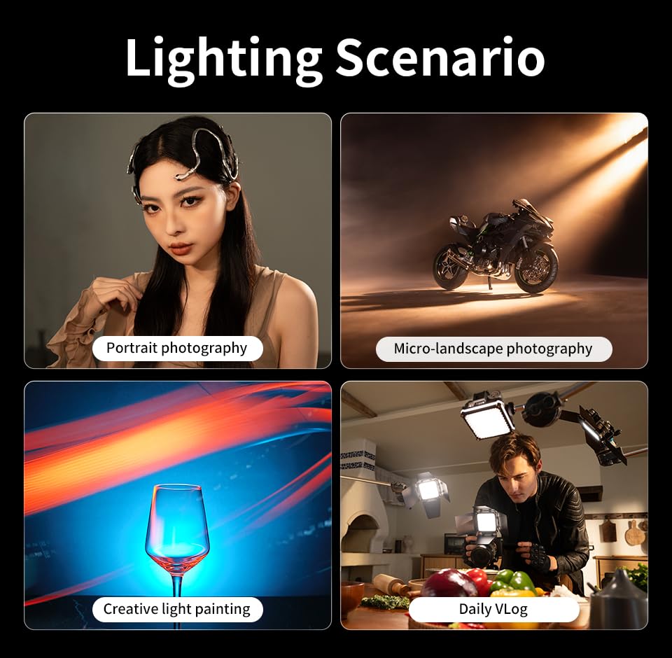 ZHIYUN FIVERAY M20C 20W RGB LED Video Bluetooth and for YouTube Live and Video Recording Light, 2500K-10000K, Dimmable, Rechargeable, Handheld,