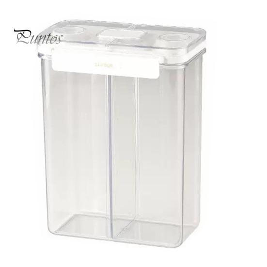 Multi-compartment Grain Storage Container Storage Jar with Lid Good Sealing Sugar Cereal Dispenser Dry Food Storage Box