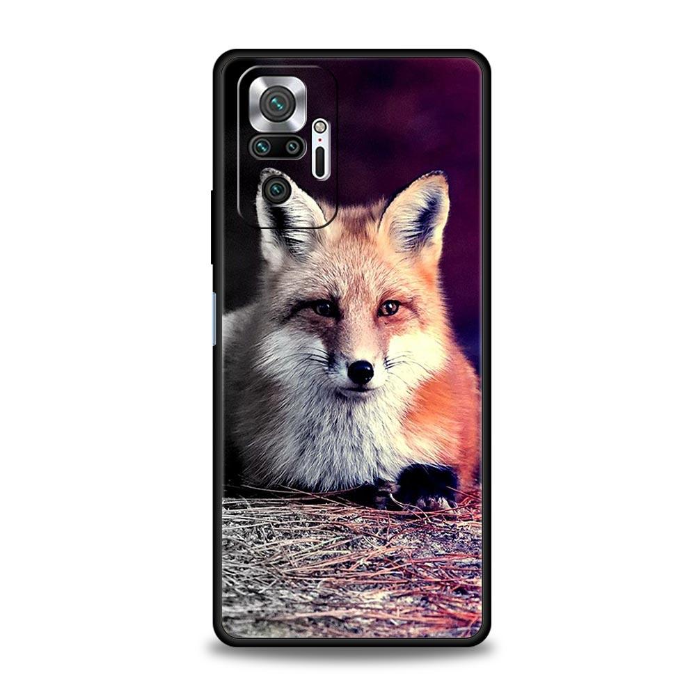 Cute Cartoon Animal Fox Phone Case For Xiaomi Redmi Note 11 10 9 Pro 5G K50 9s 7 8 8T 8A 9A 9C 9T K40 Gaming Cover Coque Funda